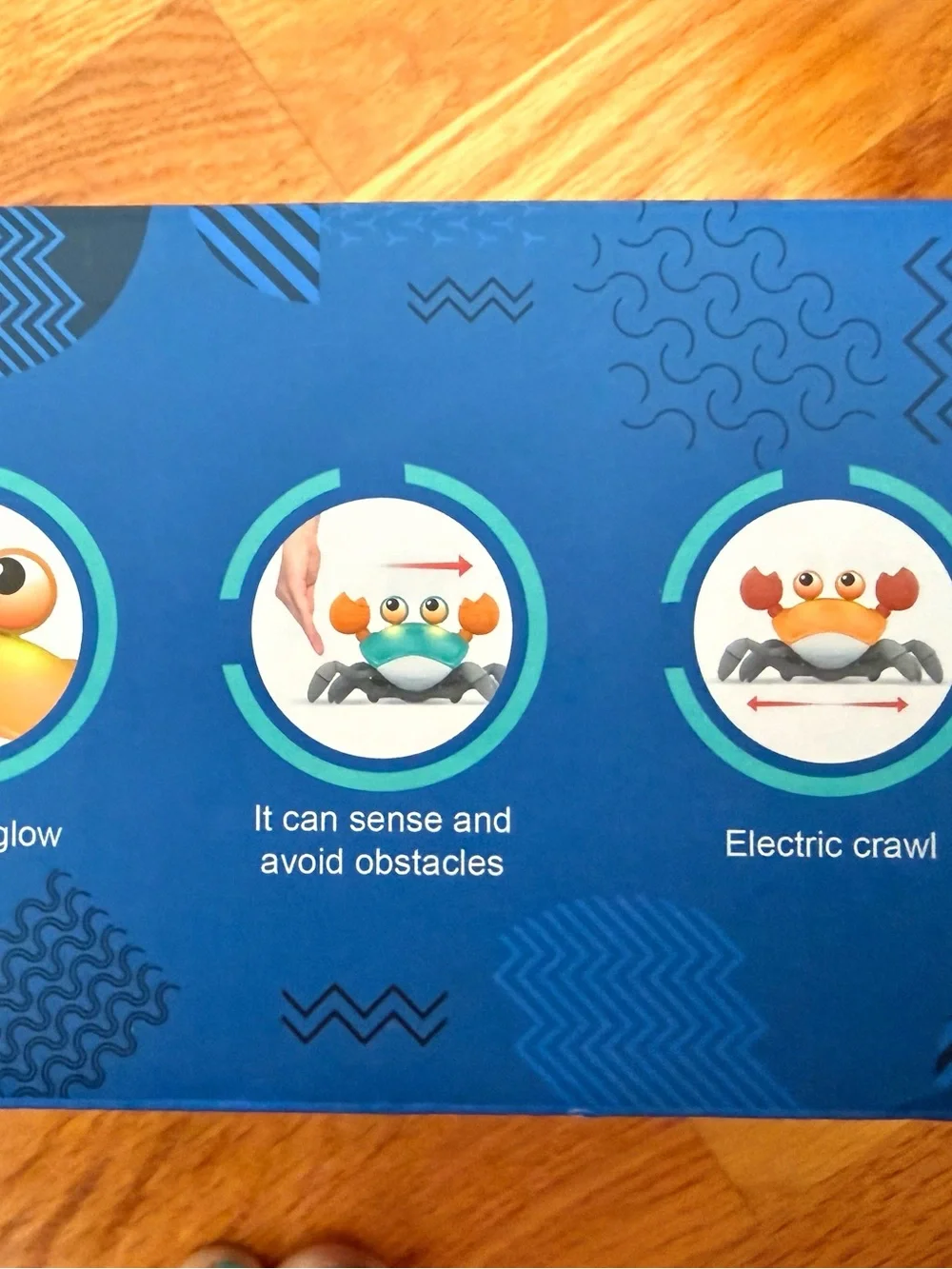 Electric Induction Crab Crawling Toy With Lights & Sounds USB Rechargeable